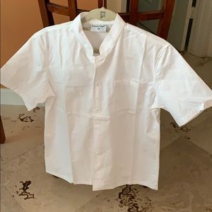 White new family chef shirt size m